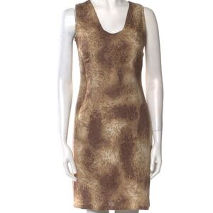 Valentino Brown and Tan Mini Dress